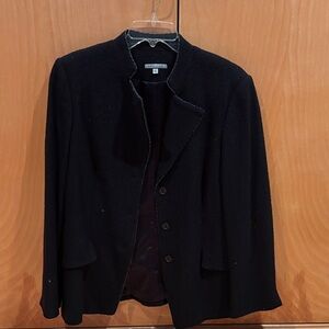 Anne Klein Black Textured Blazer